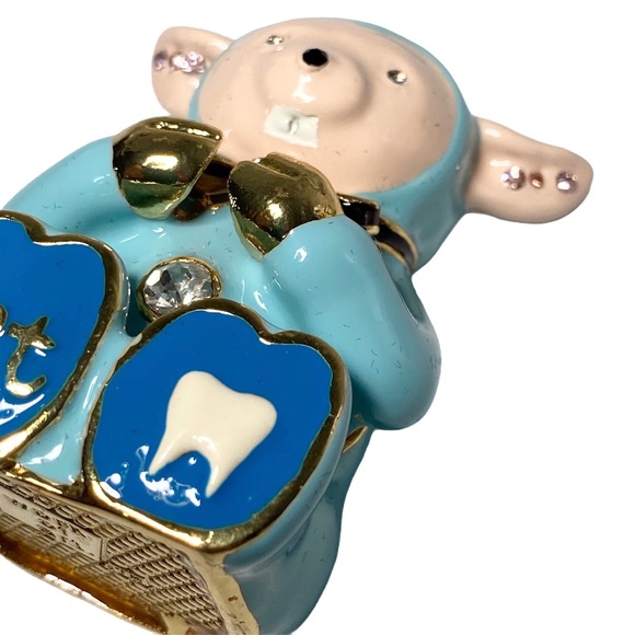 3/$10 Objet d’art Trinket Box Baby Boy's First Tooth - Picture 5 of 10